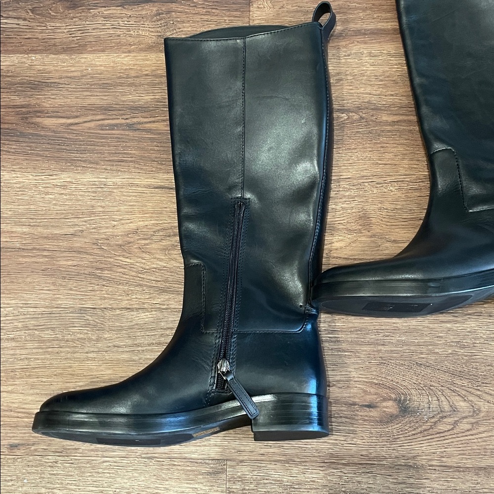 New Tory Burch Milano Mezzo Embossed Leather Riding Boots - Picture 5 of 7